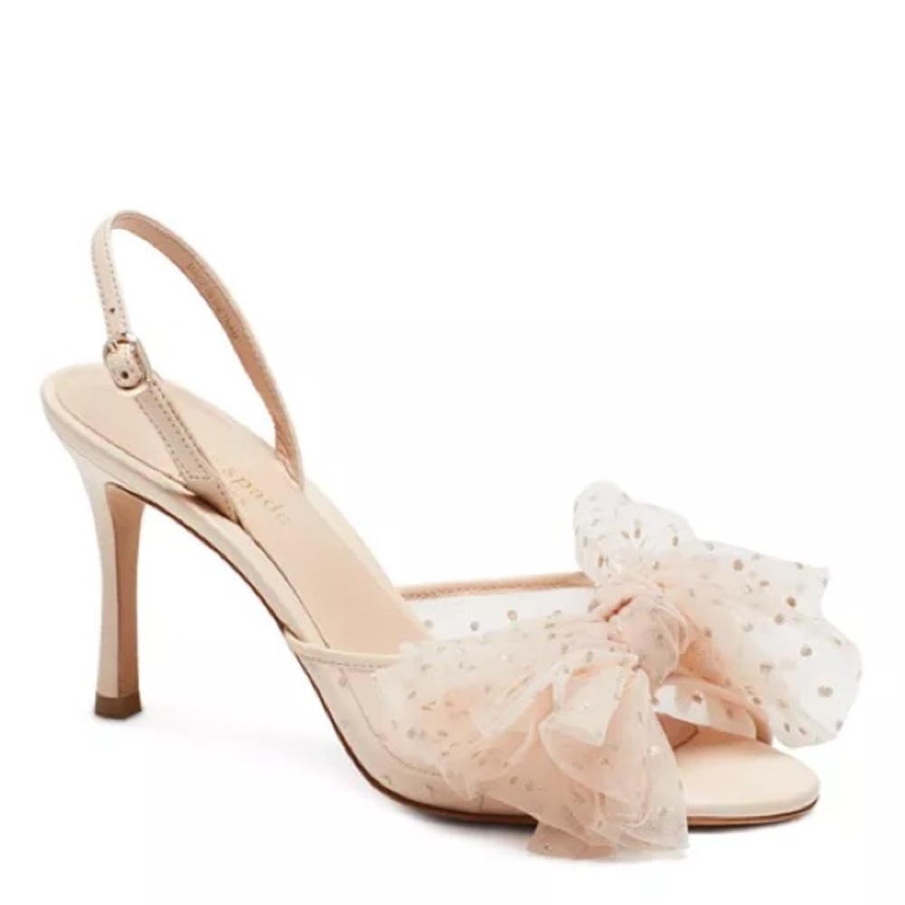 kate spade new york

Bridal Sparkle Tulle & Leather Slingback Sandals